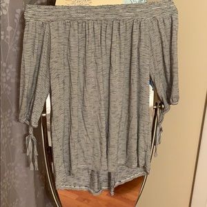 Off the shoulder knitted top